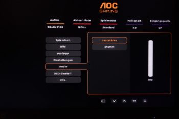 OSD: Audio: Lautst&auml;rkeregler und Stummschaltung werden zur Verf&uuml;gung gestellt
