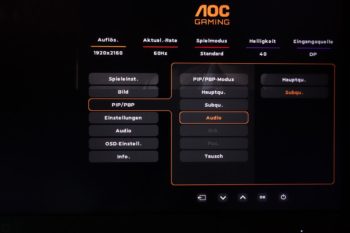 OSD: Die Einstellungsm&ouml;glichkeiten sind umfangreich