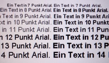 Darstellung von Schrift bei Full-HD-Aufl&ouml;sung und Sch&auml;rfe 100
