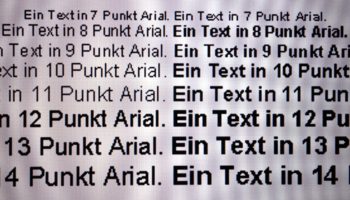 Darstellung von Schrift bei HD-Aufl&ouml;sung und Sch&auml;rfe 100