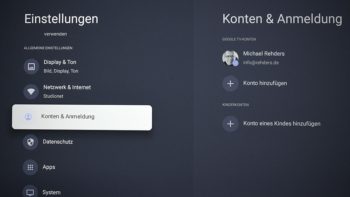 OSD: Konten & Anmeldung