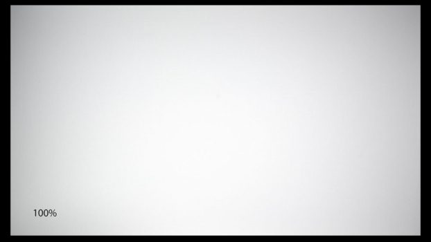 Weißbild: Abschattungen zum Rand sind sichtbar