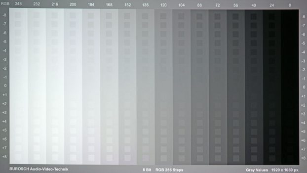 Graustufendarstellung des Viewsonic X1-4KE Pro