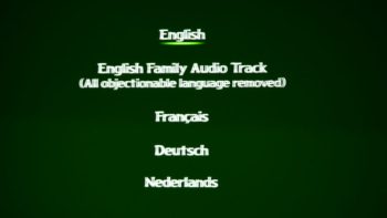 Screenshot: 3D ohne Brille mit Grünblitz auf der Leinwand