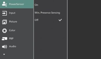OSD: PowerSensor (Bild: Philips-Handbuch)