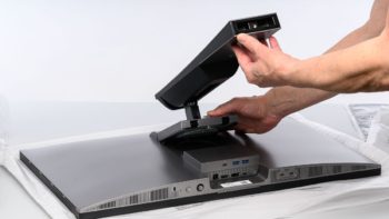 Einschieben des Standbeins