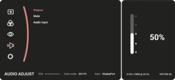 OSD: Audio-Einstellungen (Bild: ViewSonic-Handbuch)