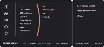 OSD: Systemeinstellungen II (Bild: ViewSonic-Handbuch)