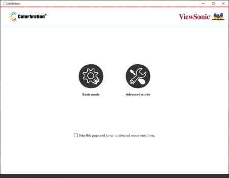 Colorbration+: Einstieg (Bild aus der ViewSonic-Software)