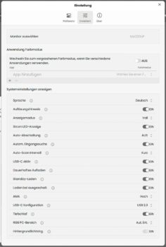 Display Pilot 2: Systemeinstellungen des Monitors (Screenshot: Display Pilot 2)