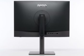 BenQ PD2770U Ansicht hinten in der h&ouml;chsten Stellung