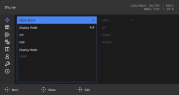 OSD: Signalwahl (Screenshot: BenQ-Handbuch)