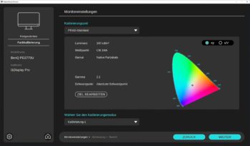 PMU: &Uuml;bersicht und Zuordnung Speicherplatz (Screenshot: PMU)