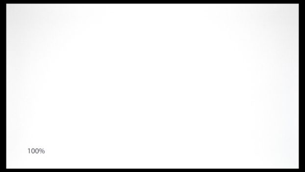 Wei&szlig;bild: Gute Helligkeitsverteilung und perfekte Farbhomogenit&auml;t