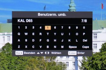 OSD: Bildmodus -> Benutzername &auml;ndern