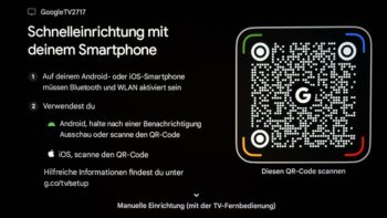 Installation: Schnelleinrichtung von Google TV