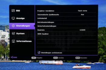 OSD: Einstellungen