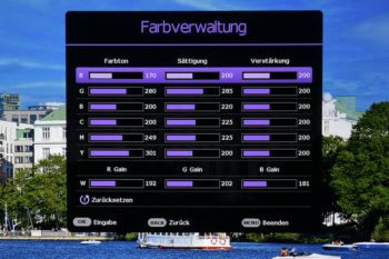 OSD: Farbverwaltung