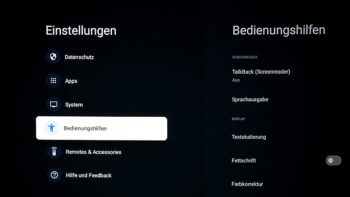 OSD: Smart-TV Bedienungshilfen