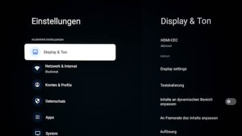 OSD: Smart-TV Display & Ton