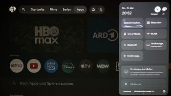 OSD: Smart-TV Übersicht