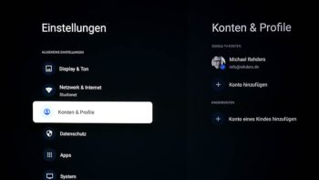 OSD: Smart-TV Konten & Profile