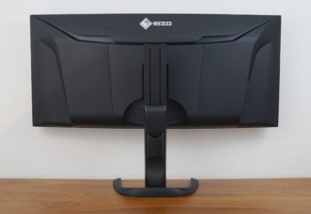 Ansicht Monitor hinten in der höchsten Stellung