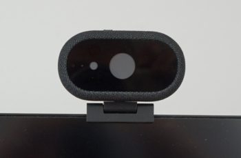 Webcam mit Blende über dem Objektiv